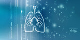 Fototapeta  - Healthy Human Lungs 2d illustration
