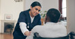 © Charlize D/peopleimages.com - Consultation, healthcare and nurse with patient in a wheelchair for discussion at nursing home. Medical career, conversation and young female caregiver talking to woman with disability in her house.