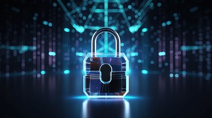 Aufkleber - Protect user privacy network and private data access with padlock icon. Cyber security concept.