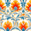© winlyrung - Seamless antique pattern design with vibrant color.