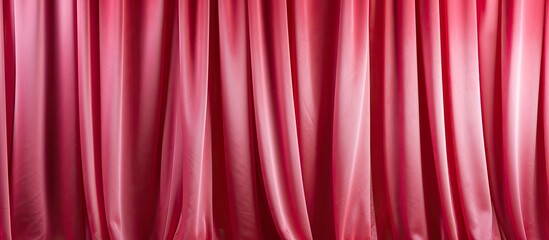 Sticker - Texture of red and pink curtain fabric as a background