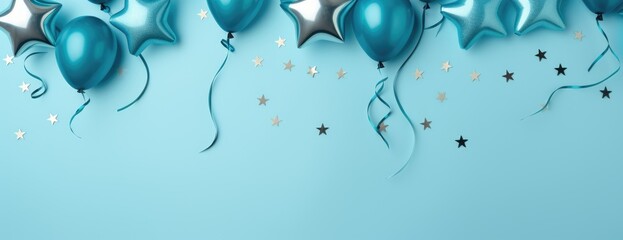 helium balloons festive background