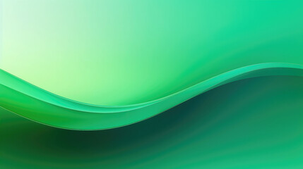 Wall Mural - green gradient background with flowing shape