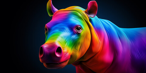 Sticker - Bright and colorful animal poster.