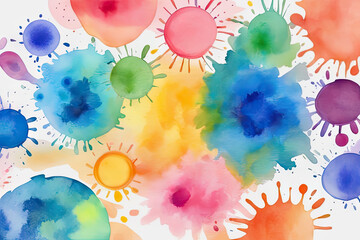 watercolor paint background for holi festival