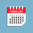© corben_dallas - Vector template icon page calendar, month February