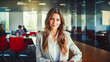 © shokokoart - Porträt einer Business woman in einem Smart Office. Generiert mit KI