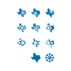 Wall Mural - texas and ac logo design, ac and texas symbol, ac and texas vector, cold, refrigeration, ac logo,
