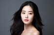 © koplesya - Beautiful young Asian woman with natural makeup and perfect skin. Facial care concept, cosmetology, plastic surgery