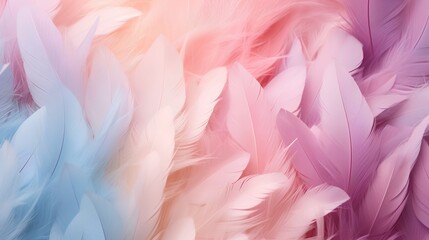 Wall Mural - feathers background with colorful natural, neutral and pastel colors and aesthetic soft style. fragi