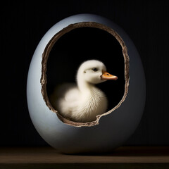Poster - A Goose hatch from egg.  