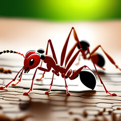 Poster - Ants in forest, AI-Generatet