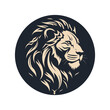 Goldener Löwenkopf Logo im Profil