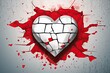 broken heart lovesickness concept illustration