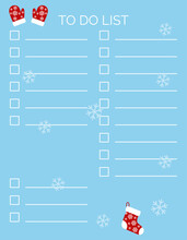 Simple Vector Illustration Christmas Wish List 