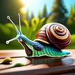 colored snails, AI-Generatet
