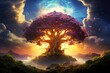 © Pixel Nirvana - beautiful magic tree, the beginnings of life, a family tree, Generative AI