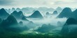China Karst Landscape Features Towering Limestone