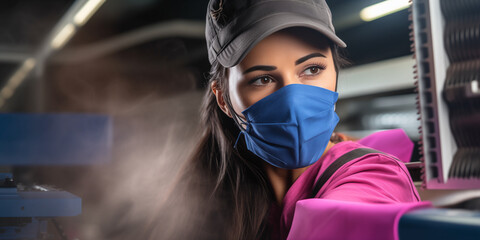 Poster - portrait of professional woman worker