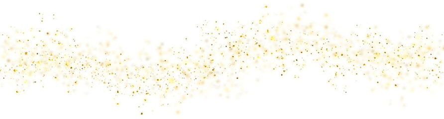 Wall Mural - isolated gold glittering particle effect