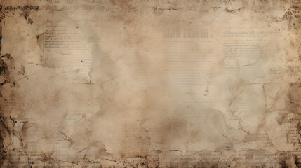 Wall Mural - Newspaper paper grunge vintage old aged texture background