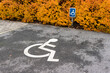 Parking for people with disabilities sign, disabled parking sign, handicapped parking sign 