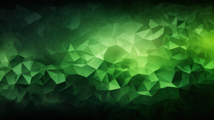 Canvas Print - Low Poly Triangle Mosaic in Energetic Lime