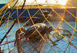 Crayfish in fisherman's traps on lake. Catching crayfish, crabs, lobster. Caught crayfish on river while fishing. Illegal crayfish traps found as poachers caught. Fishing rights on river.