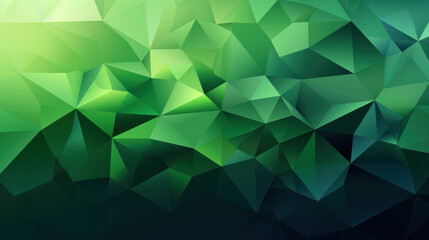 Canvas Print - Low Poly Triangle Mosaic Background in Energetic Lime