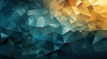 Low Poly Triangle Mosaic Background In Mesmerizing Teal
