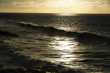 Wall Mural - Sunset from the northen beaches of Fuerteventura 