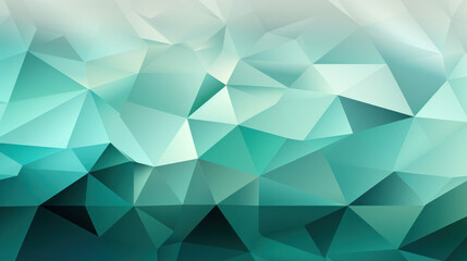 Wall Mural - Low Poly Jade Triangle Mosaic