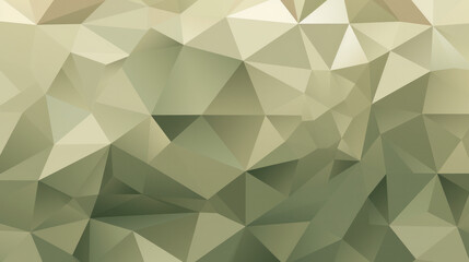 Poster - Low Poly Triangle Mosaic in Muted Olive