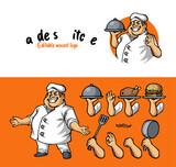 Fototapeta Młodzieżowe - Editable Chef Mascot Logo