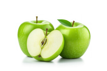 Green apple isolated on white background