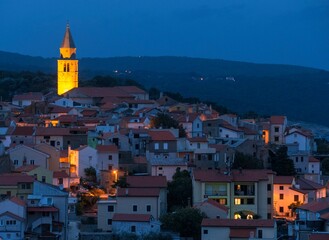 Canvas Print - blue hour evening 