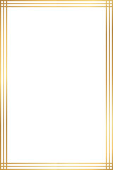 Wall Mural - art deco gold ornamental border, double line decorative frame ,4:6 or 2:3 aspect ratio, template for