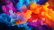 Colorful and bright liquid abstract background. Neon color palette.