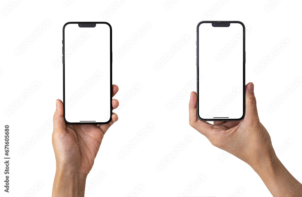 Mockup iphone hand - clipping path , Studio shot of Smartphone iPhone ...