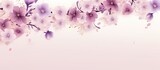 Fototapeta Na sufit - Purple crystal embellished Somei Yoshino sakura flowers decorate a floral wedding invitation