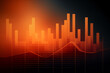 © CROCOTHERY - abstract orange shiny chart design, minimal business statistic bar design, infographic data visualization