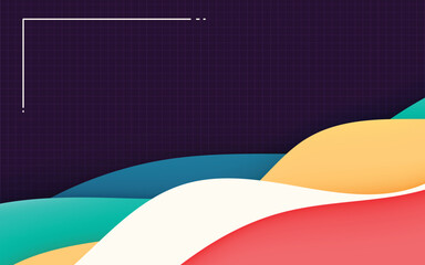 Canvas Print - colorful background with wavy fluid abstract shape vector ilustration