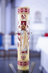 Sticker - paschal candle - religious symbol with catholic image