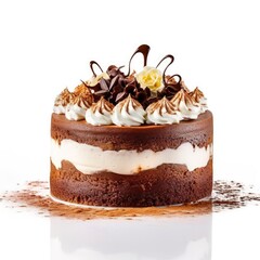 Chocolate Cake w Cream Decoration