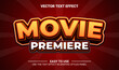 3d movie premiere editable text effect