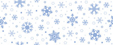 Blue Christmas Seamless Snowflake Background Isolated Vector Illustration