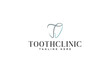 letter T tooth modern logo design for dental clinic