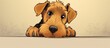 Creating an adorable animated depiction of a cute Airedale pet dog