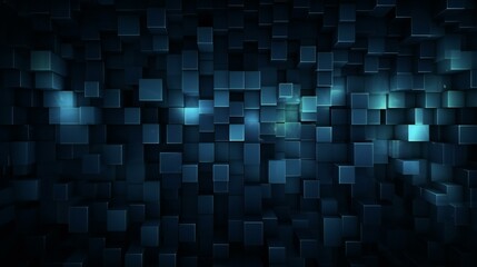 Wall Mural - 3d abstract blue background with cubes