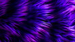 Purple fur texture. Violet glamorous background. Beautiful artist backdrop of luxurious faux fur background with gradient of neon purple to electric blue, with glossy, reflective surface